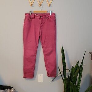 Free people pink zip hem jeans